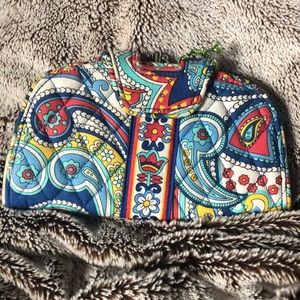 Vera Bradley Kiss and Snap Wallet Marina Paisley